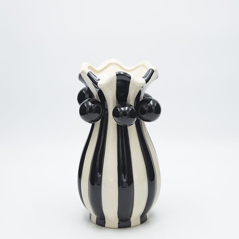 VASE CERAMIC WHITE 14x14x25cm 819-01438