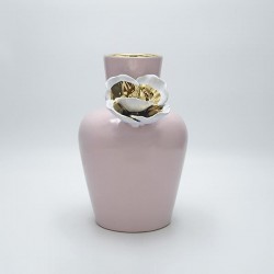 VASE CERAMIC PALE PINK  20x16.5x25.5cm 819-01441