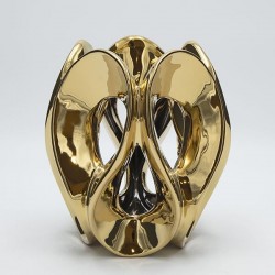 VASE CERAMIC GOLD  21x21x25cm 819-01442