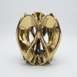VASE CERAMIC GOLD  17x17.5x19cm 819-01443