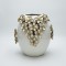 VASE CERAMIC WHIΤΕ WITH FLOWERS 23x23x25cm 819-01444