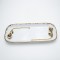 DECORATION PLATE CERAMIC WHITE-GOLD 38x16x4.5cm 819-01448