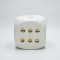 TABLE DECORATIVE DICE WHITE-GOLD 15x15x14.5cm 819-01452