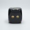 TABLE DECORATIVE DICE WHITE-GOLD 10x10x9.5cm 819-01453