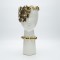 VASE CERAMIC WHITE-GOLD 14.5x15.5x30cm 819-01457
