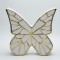 TABLE DECORATIVE BUTTERFLY WHITE-GOLD 25x6.5x24.5cm 819-01459