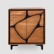CABINET ACACIA WOOD LIGHT BROWN 2 DOORS 85x38x95cm 810-00106