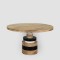 TABLE MANGO WOOD NATURAL-BLACK 120x120x74cm 810-00108