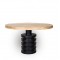 TABLE MANGO WOOD NATURAL-BLACK 120x120x74cm 810-00110