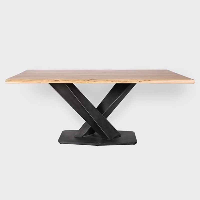 TABLE ACACIA WOOD BROWN - BLACK 180x100x76cm 810-00111