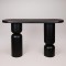 TABLE TOP CONSOLE METAL BLACK 120x40x75cm 810-00072A