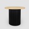 TABLE WOOD NATURAL - BLACK 120x120x100cm 810-00094