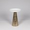 SIDE TABLE METALIC WHITE-GOLD 35x18x45cm 810-00145