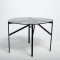 TABLE METAL BLACK -  GLASS TOP 70.5x52x45cm 810-00161