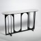 CONSOLE METAL BLACK WITH METAL GREY TOP 140x34x79.5cm 810-00164