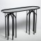 CONSOLE METAL BLACK WITH METAL BLACK TOP 120x35.5x81cm 810-00167