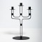 CANDLE HOLDER METALIC 3 POSITIONS BLACK 25.5x9x39.5cm 810-00169