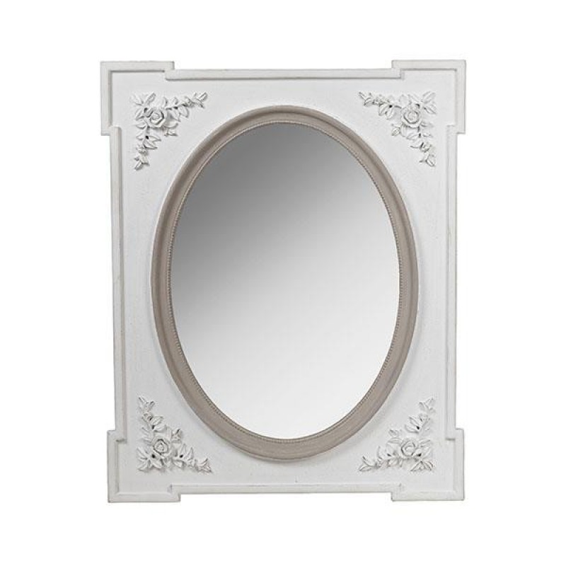 MIRROR WOOD STONE GREY - TAUPE 65x80cm 811-10012