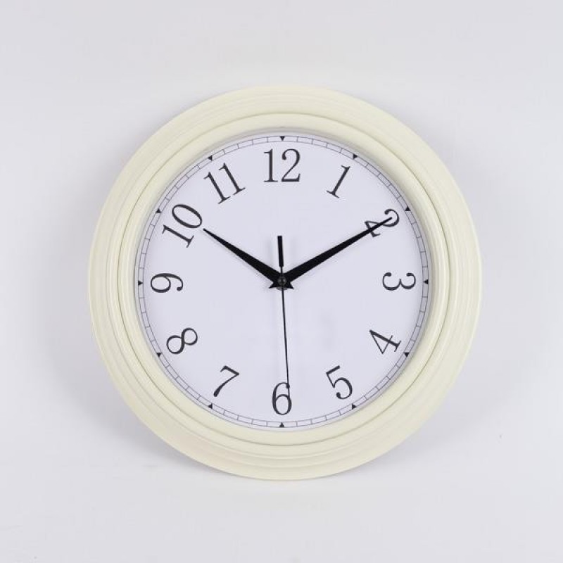 WALL CLOCK PLASTIC LIGHT GREY - WHITE 30x4.2x30cm 813-30005