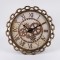 WALL CLOCK PLASTIC ANTIQUE BRONZE 45.6x4.3x45.6cm 813-30017