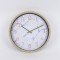 WALL CLOCK PLASTIC GOLD - WHITE 27x4x27cm 813-30029