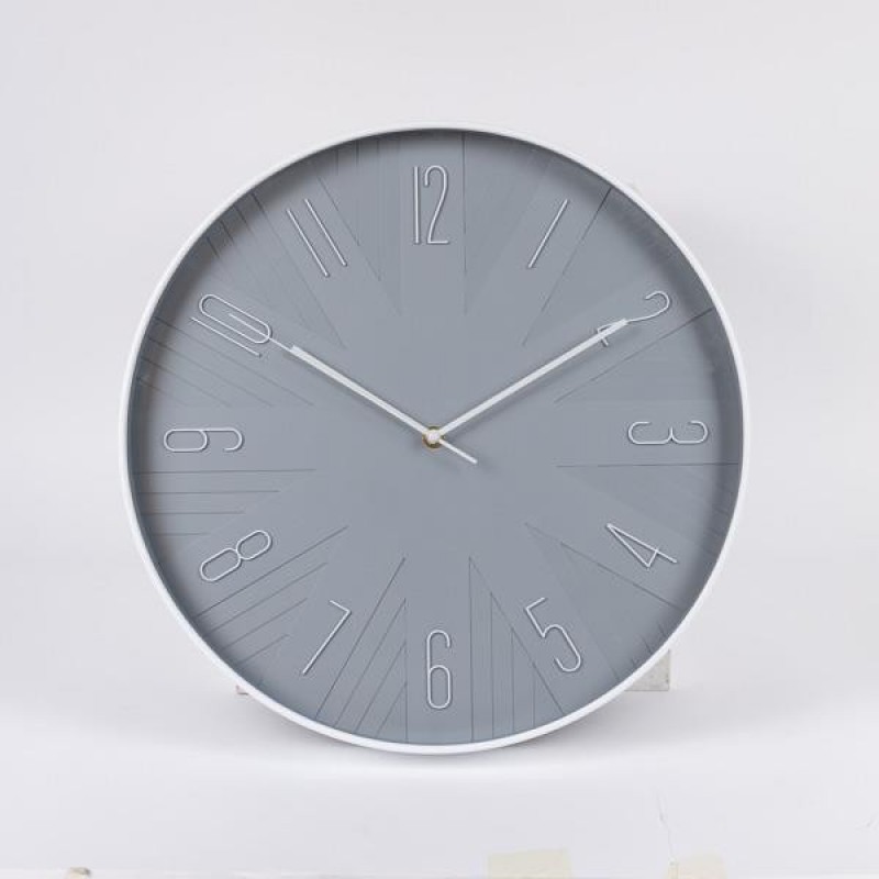 WALL CLOCK PLASTIC GREY - WHITE 30.4x4x30.4cm 813-30031