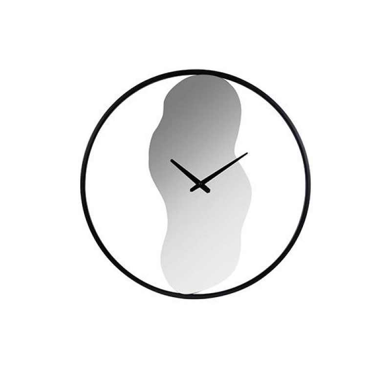 WALL CLOCK METAL-GLASS BLACK 60x4.5x60cm 813-30064