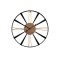 WALL CLOCK METAL- WOOD BLACK-GOLD 60x4x60cm 813-30068