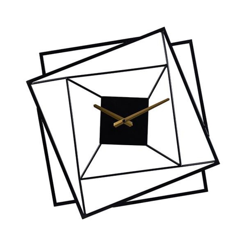 WALL CLOCK METAL BLACK 45x4x45cm 813-30071