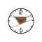 WALL CLOCK METAL- WOOD BLACK-BROWN 43x4.5x43cm 813-30077
