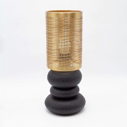 TABLE LAMP METAL GOLD - BLACK 16x16x40cm 814-40004 TABLE LAMP METAL GOLD - BLACK 16x16x40cm 814-40004