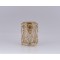 CANDLE HOLDER GLASS WITH METALLIC ACCENTS GOLD 12x17cm 819-00962