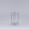CANDLE HOLDER GLASS WITH METALLIC ACCENTS SILVER 12x17cm 819-00965