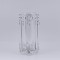 CANDLE HOLDER GLASS WITH METALLIC ACCENTS SILVER 12x27cm 819-00967