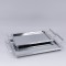 S/2 TRAY METAL WITH MIRROR SILVER 46x28cm / 40x22cm 819-00972