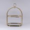 DECORATIVE CAKE STAND METAL WITH MIRROR GOLD 22x32x45cm 819-00976