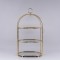 DECORATIVE CAKE STAND METAL WITH MIRROR GOLD 22x32x60cm 819-00977