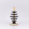 CANDLE HOLDER WITH GLASS AND METAL GOLD-GREY 10x22cm 819-00981