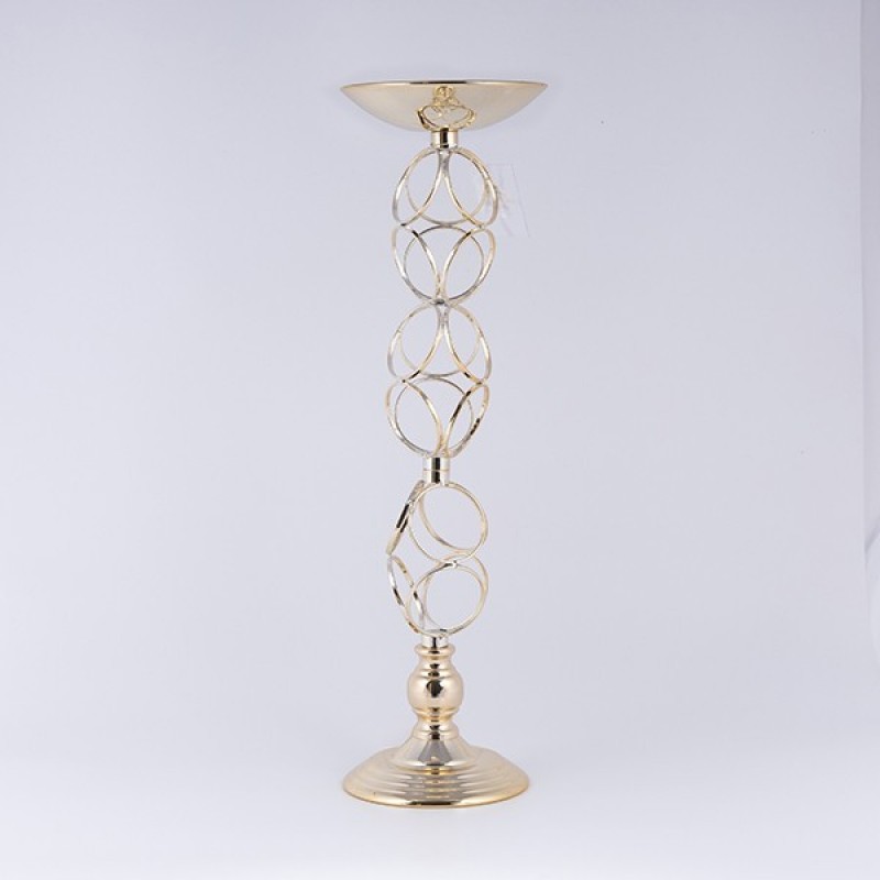 CANDLE HOLDER METAL GOLD 15x51cm 819-00986