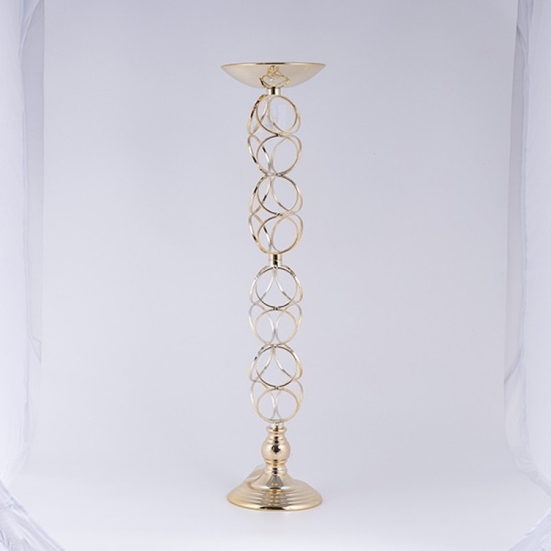 CANDLE HOLDER METAL GOLD 15x63cm 819-00987