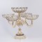 DECORATIVE SWEET JAR GLASS WITH METALLIC ACCENTS GOLD 35x35cm 819-01030