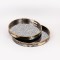 S/2 TRAY PS & MIRROR GREY - GOLD 40x40x4cm / 36x36x4cm 819-01159