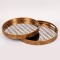 S/2 TRAY PS & MIRROR BRONZE 40x40x4cm / 36x36x4cm 819-01161