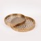 S/2 TRAY PS & GLASS GOLD 36x36x4cm / 32x32x4cm 819-01162