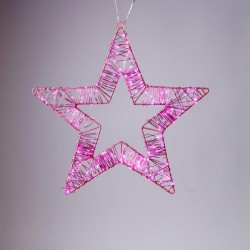СВЕТЕЩА ЗВЕЗДА 35 СМ, 200 LED, РОЗОВО СВЕТЕЩА ЗВЕЗДА 35 СМ, 200 LED, РОЗОВО