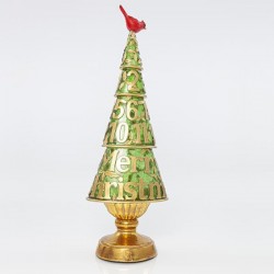 TABLE TREE, COPPER, WITH BIRD ON TOP, 16x13x50,5cm 600-41147