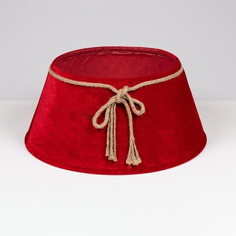 FIXED TYPE TREE SKIRT, RED VELVET, Ø56x25cm 600-48122