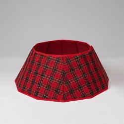 FIXED TYPE TREE SKIRT, RED CHEKERED PATTERN, Ø68x25cm 600-48123