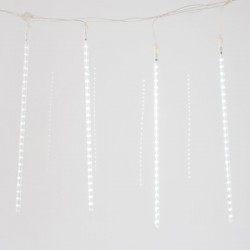 CURTAIN, 240 LED, 5V ADAPTOR, 5 SNOWDROPS 50cm, 4 CONNECTORS UNTIL 3 SET, WHITE LED, LEAD WIRE 5m, IP44 600-02320
