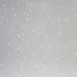 СВЕТЛИННА ЗАВЕСА С 400 LED, ТОПЛО БЯЛА СВЕТЛИНА
